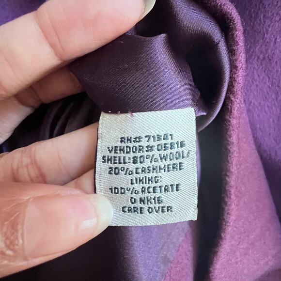 VTG L.L. Bean Purple Wool & Cashmere Blazer 10P Academia Preppy Office Old Money - Picture 7 of 8